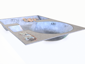 skate park pool Model 3D
