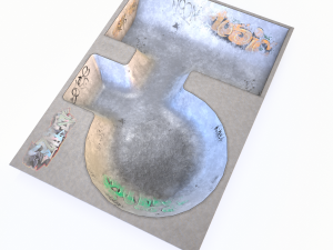 skate park pool Model 3D