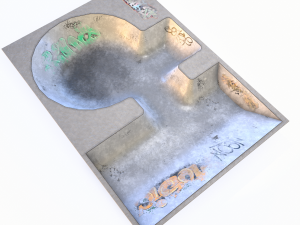 skate park pool Model 3D