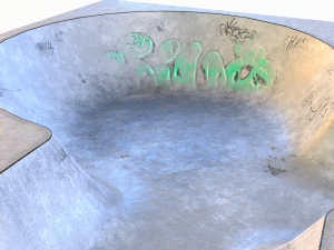 skate park pool Model 3D
