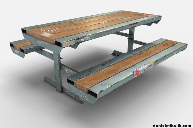 skate park bench pbr textures 3Dモデル .c4d .max .obj .3ds .fbx .stl .blend 