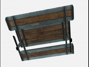skate park bench pbr textures 3Dモデル