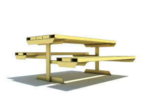 skate park bench pbr textures 3D Model