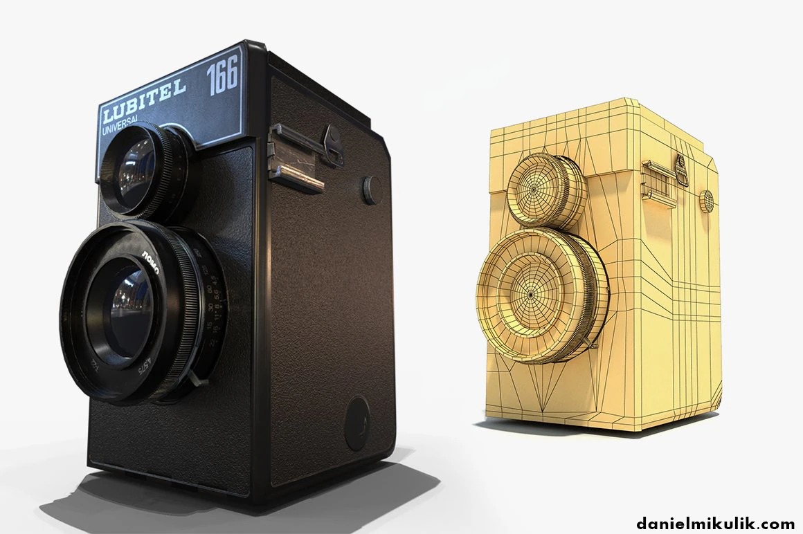 lubitel 166 low poly pbr textures 3D Model .c4d .max .obj .3ds .fbx .stl .blend 