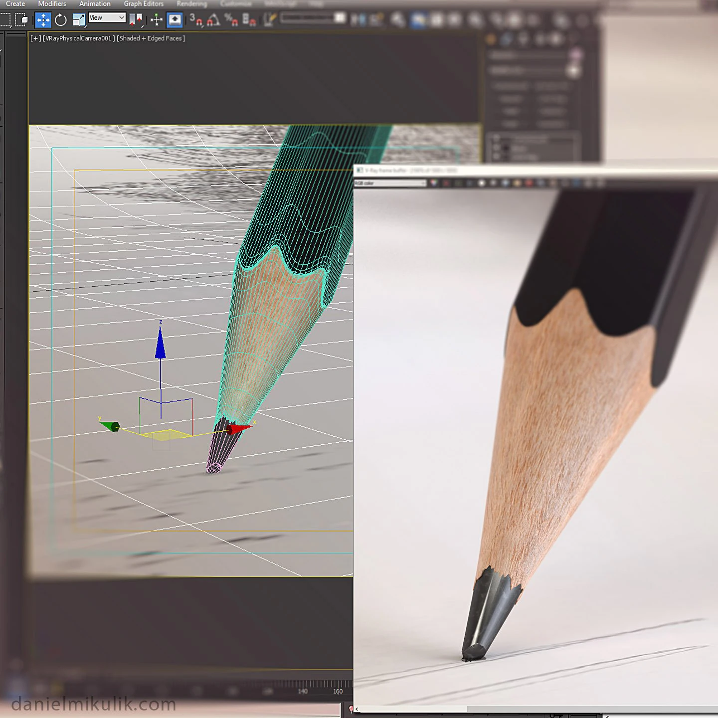 black pencil by cerebrate 3D Model .c4d .max .obj .3ds .fbx .stl .blend 