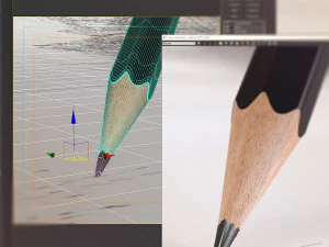 zwart potlood van cerebrate 3D Model