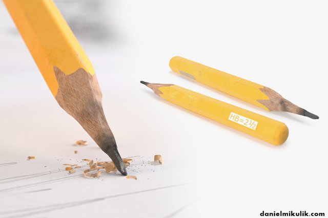 old pencil 3D Model .c4d .max .obj .3ds .fbx .stl .blend 