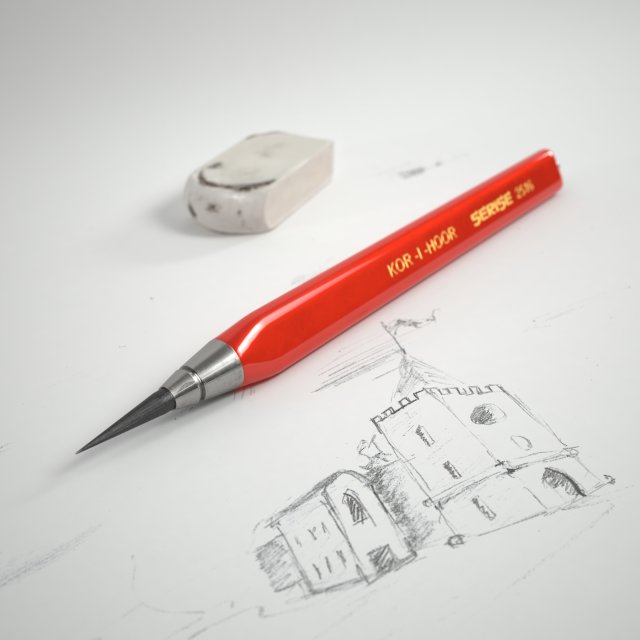 pencil 3D 模型 .c4d .max .obj .3ds .fbx .stl .blend 