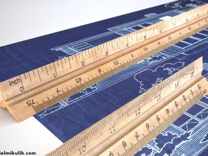 righello in legno 6 scala reale Modello 3D