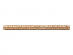 wooden ruler 6 real scale 3D Model