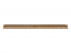 wooden ruler 6 real scale 3D Model