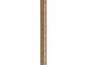 wooden ruler 6 real scale 3D Model