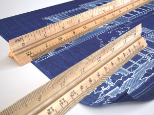 wooden ruler 6 real scale 3D Model