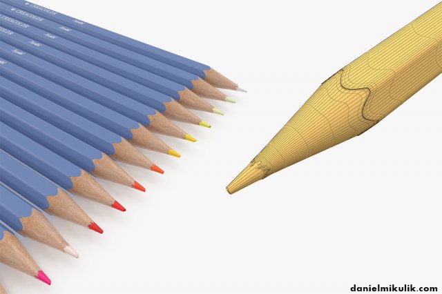 hd color pencil pack Model 3D .c4d .max .obj .3ds .fbx .stl .blend 