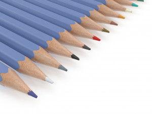 hd color pencil pack Model 3D