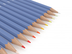 hd color pencil pack Model 3D