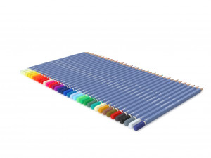 hd color pencil pack Model 3D