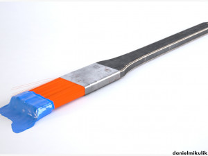 3d hd used brush 3D Model