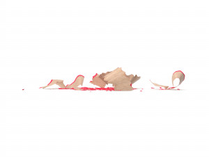hd pencil chips shavings 3D 模型