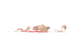 hd pencil chips shavings 3D Model
