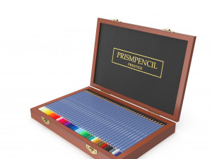 wooden color pencil box model 3D Model