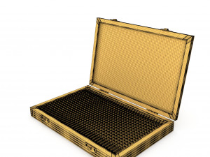 wooden color pencil box model Model 3D
