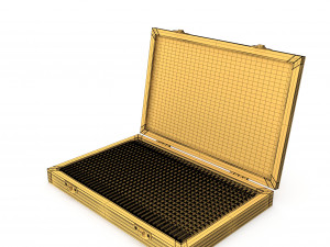 wooden color pencil box model Model 3D