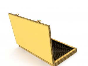 wooden color pencil box model Model 3D