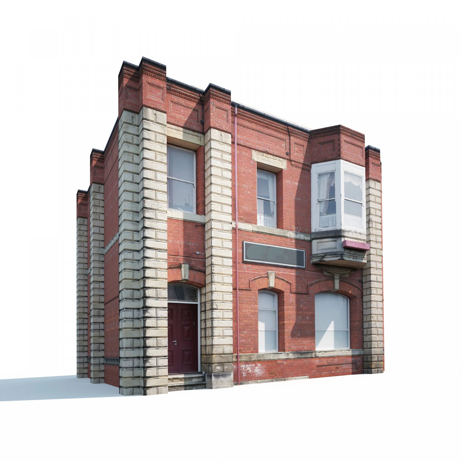 apartment house 161 low poly 3D Model .c4d .max .obj .3ds .fbx .stl .blend
