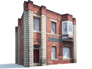 житловий будинок 161 низький полі 3D Модель