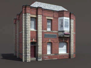 apartment house 161 low poly 3D Model
