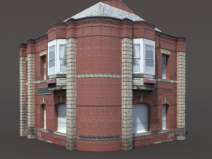 apartment house 161 low poly 3D-Modell