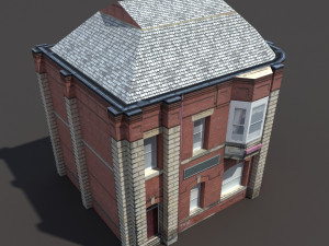 apartment house 161 low poly 3D-Modell
