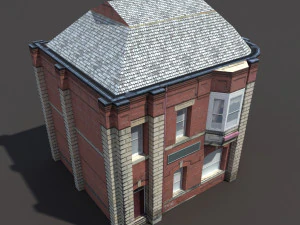 apartment house 161 low poly 3D Model