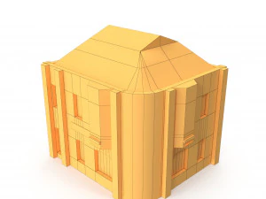 apartment house 161 low poly 3D Model