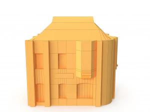 apartment house 161 low poly 3D Model