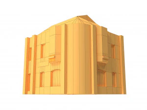 apartment house 161 low poly 3D Model