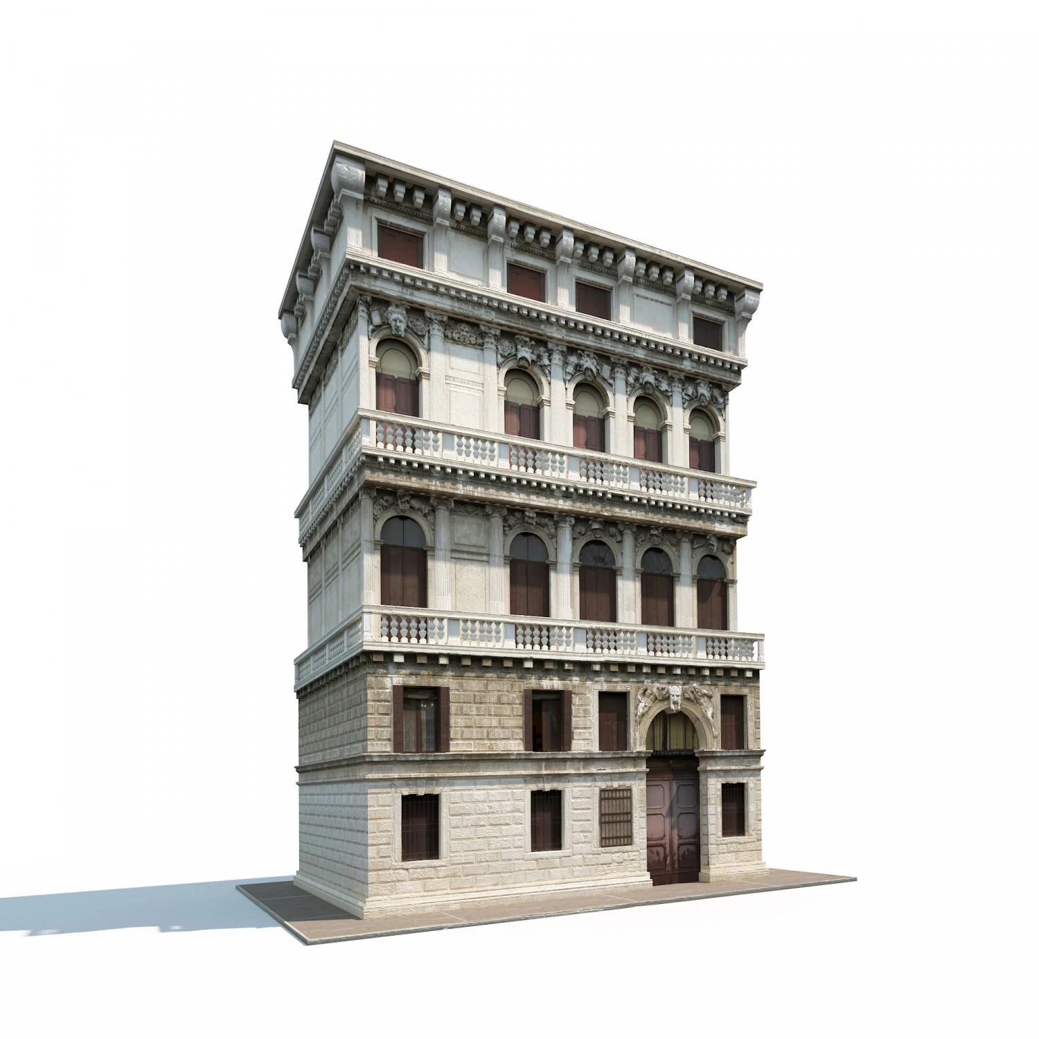 apartment house 162 model 3D Model .c4d .max .obj .3ds .fbx .stl .blend 