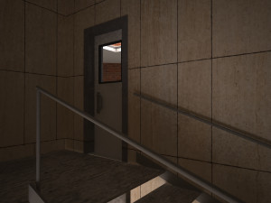 cargo building with interior low poly 3D 模型