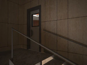 cargo building with interior low poly 3D Model