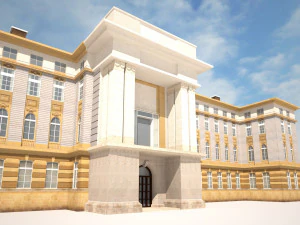 neoclassical building 164 3D Model
