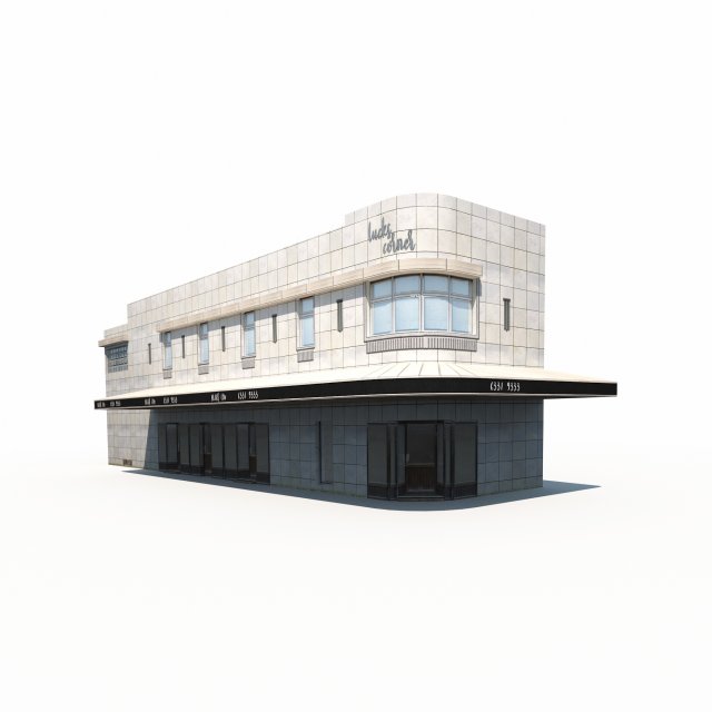 dinner house 165 low poly 3D Модель .c4d .max .obj .3ds .fbx .stl .blend 