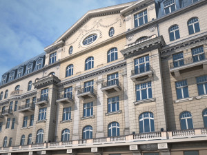 neoclassical hotel low poly Modelo 3D
