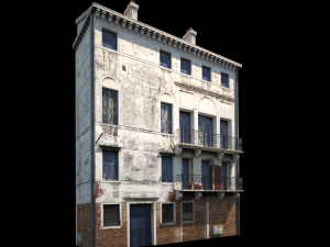 apartment house 173 low poly 3D 모델