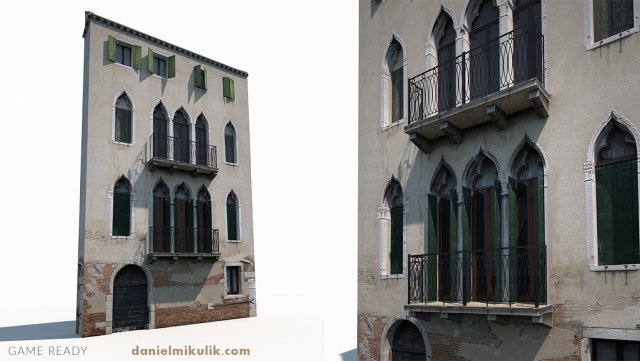 building facade 177 low poly 3d Modelo 3D .c4d .max .obj .3ds .fbx .stl .blend 
