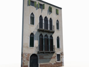 building facade 177 low poly 3d Modelo 3D