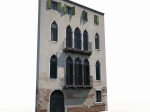 building facade 177 low poly 3d 3D Model