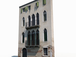 building facade 177 low poly 3d Modelo 3D