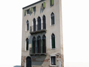 building facade 177 low poly 3d 3D Model