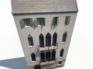 building facade 177 low poly 3d 3D Model